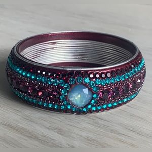 Beaded Purple & Turquoise Bracelet